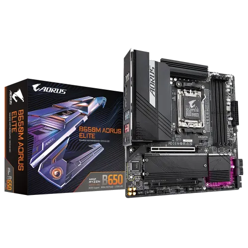 GIGABYTE B650M AORUS ELITE Micro-ATX Motherboard — DDR5, AMD AM5