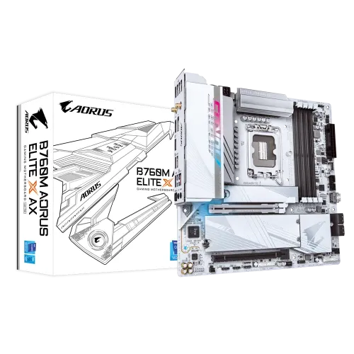 GIGABYTE B760M AORUS ELITE X AX Motherboard — DDR5, Micro-ATX