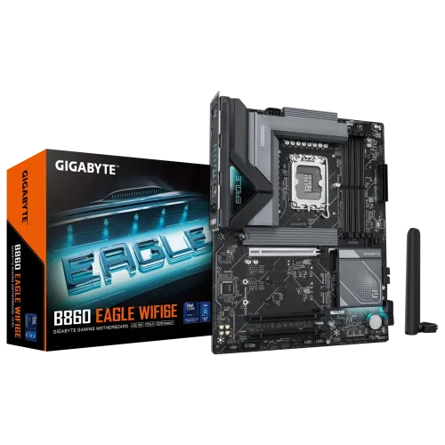 GIGABYTE B860 EAGLE WIFI6E Motherboard — LGA1851, ATX