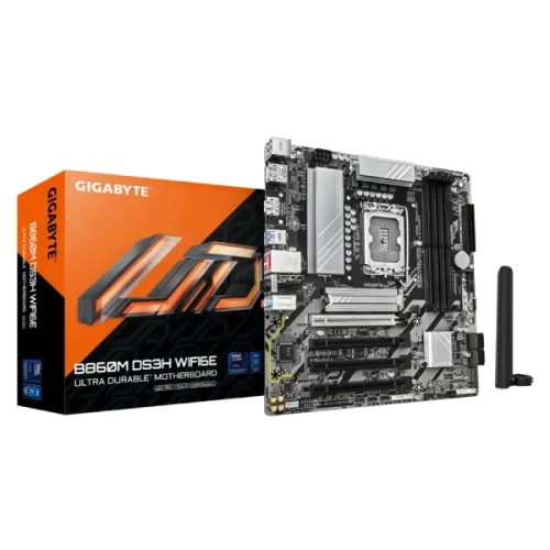Gigabyte B860M DS3H WIFI6E Micro-ATX Motherboard — LGA1851