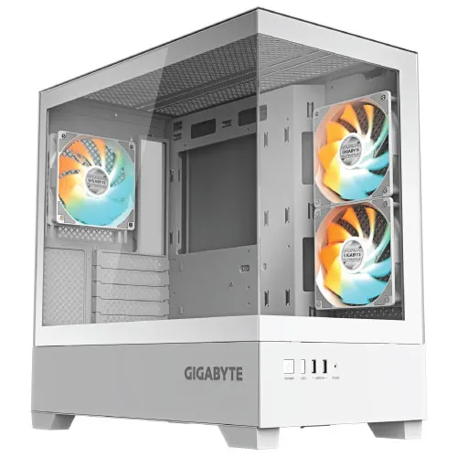 GIGABYTE C201 PANORAMIC ICE Mid Tower Casing — M-ATX