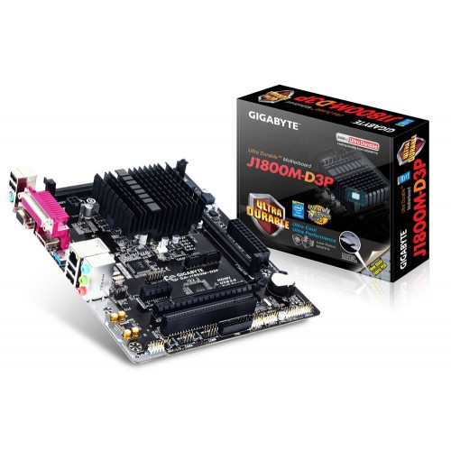 GIGABYTE GA-J1800M-D3P Motherboard — Built-In 2.41GHz Celeron Processor, DDR3
