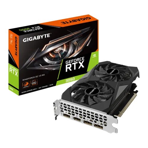 GIGABYTE GeForce RTX 3050 WINDFORCE OC V2 Graphics Card — 6GB GDDR6