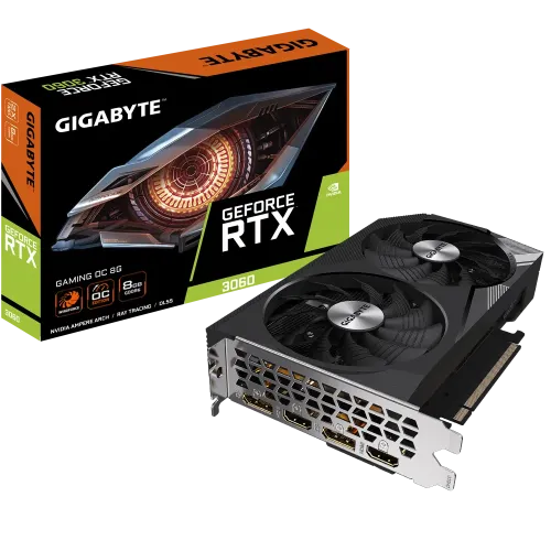 GIGABYTE GeForce RTX 3060 GAMING OC Graphics Card — 8GB GDDR6