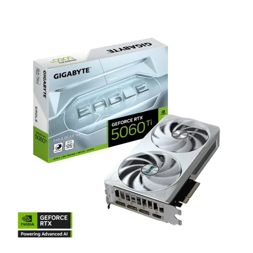 GIGABYTE GeForce RTX 5060 Ti EAGLE OC ICE Graphics Card — 16GB GDDR7