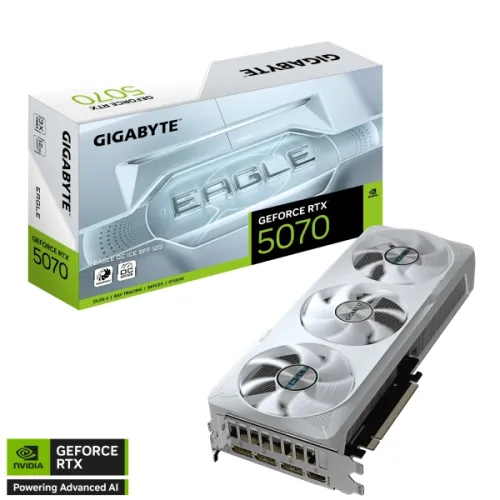 GIGABYTE GeForce RTX 5070 EAGLE OC ICE SFF Graphics Card — 12GB GDDR7