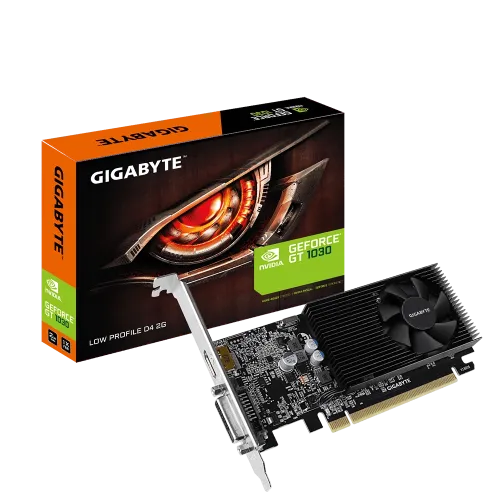 Gigabyte GT 1030 Low Profile Graphics Card — D4, 2GB DDR4