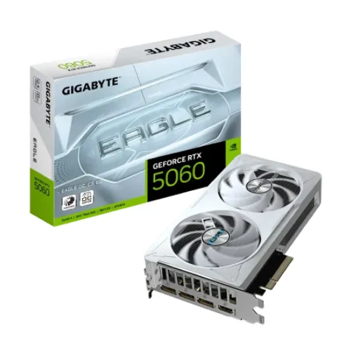 GIGABYTE GeForce RTX 5060 EAGLE OC ICE Graphics Card — 8G GDDR7