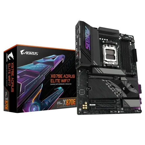 GIGABYTE X870E AORUS ELITE WIFI7 ATX Motherboard — DDR5, AMD AM5