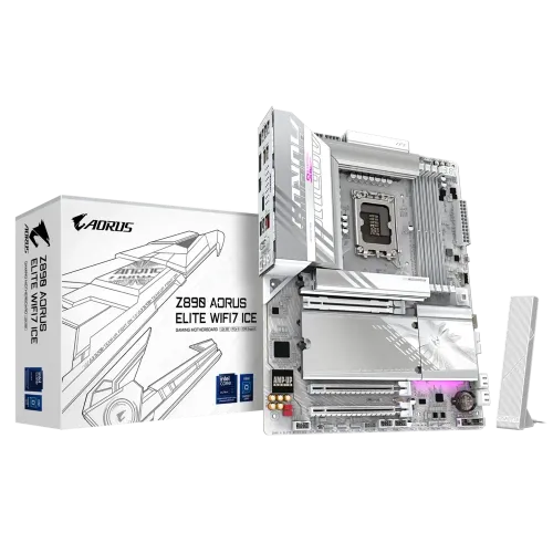 Gigabyte Z890 AORUS ELITE ICE ATX Motherboard — WiFi7, LGA 1851