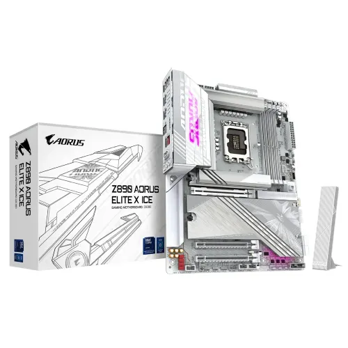 Gigabyte Z890 AORUS ELITE X ICE WIFI7 Motherboard — LGA 1851, ATX