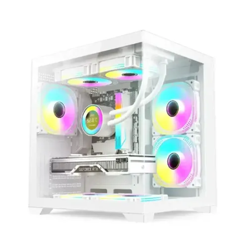 Golden Field S01 Gaming Casing — M-ATX, White