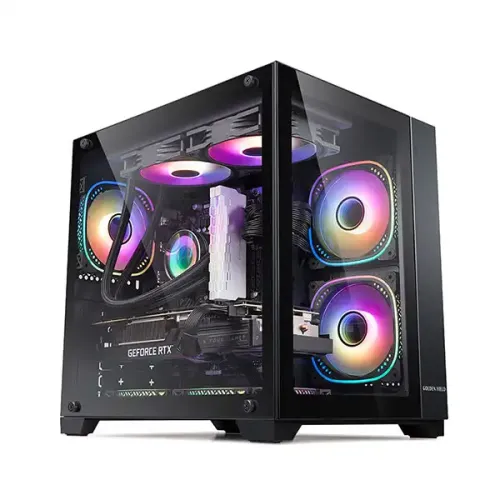 Golden Field Seaview M360 Gaming Case — Black, Mini Tower, Micro-ATX