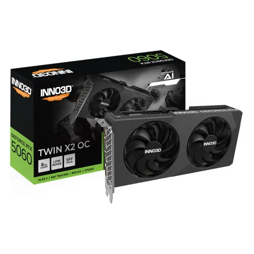 INNO3D GeForce RTX 5060 TWIN X2 OC V2 Graphics Card — 8GB GDDR7
