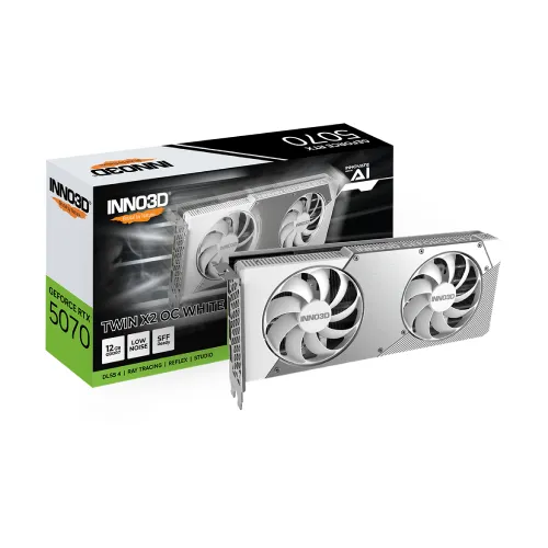 INNO3D GeForce RTX 5070 TWIN X2 OC WHITE Graphics Card — 12GB GDDR7