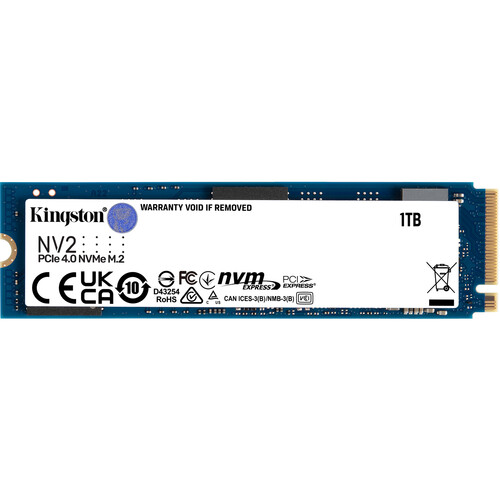 Kingston NV2 NVMe SSD — 1TB, M.2 PCIe Gen 4.0