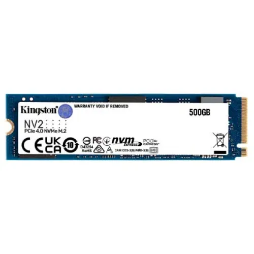 Kingston NV2 NVMe SSD — 500GB, M.2 PCIe Gen 4.0