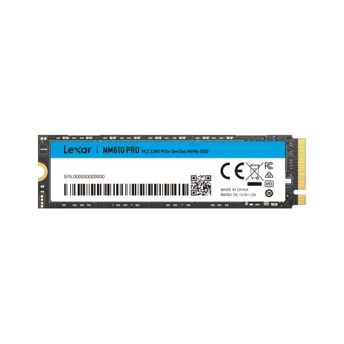 Lexar NM610 PRO SSD — 1TB, M.2 2280 PCIe Gen 3x4 NVMe
