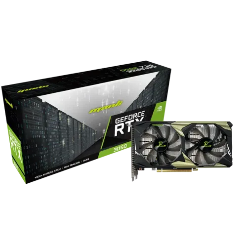 Manli GeForce RTX 3050 Nebula Twin Graphics Card — 6GB GDDR6
