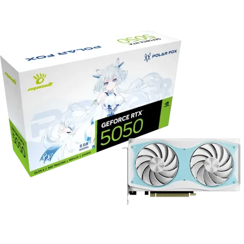 Manli Polar Fox GeForce RTX 5050 Graphics Card — OC, 8GB GDDR6