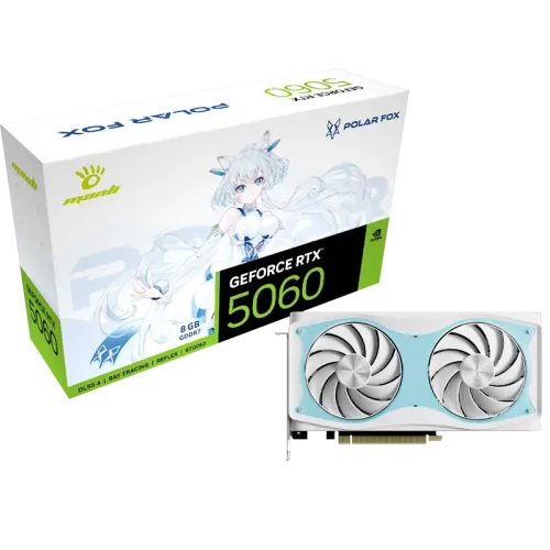 Manli Polar Fox GeForce RTX 5060 OC Graphics Card — 8GB GDDR7