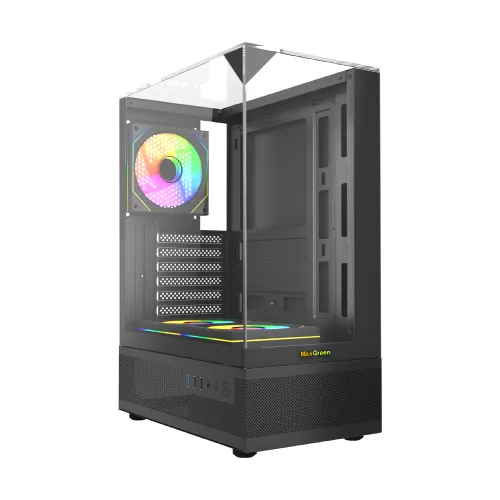 MaxGreen 190-1 Mid-Tower ATX Casing — with 3x MaxGreen M57 ARGB Fan