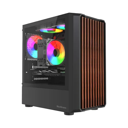 MaxGreen 315 Wood Gaming Casing — M-ATX Mid-Tower