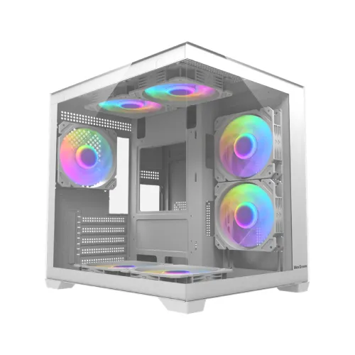 MaxGreen Bright Wave F7 Gaming Casing — Mid Tower M-ATX, with 7x ARGB Fan