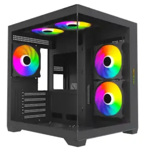 MaxGreen E275-S02 M-ATX Mid-Tower Gaming Casing — ARGB, 5x ARGB Fan