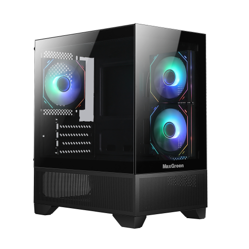 MaxGreen Panora F3 Mid-Tower Gaming Casing — Micro-ATX