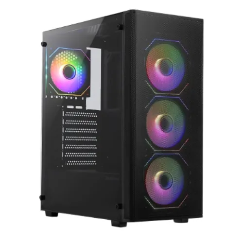 MaxGreen PS195-15 ATX Gaming Casing — Mid Tower, with 4x M57 ARGB Fan