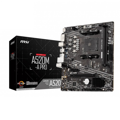 MSI A520M-A Pro Micro-ATX Motherboard — AM4, AMD