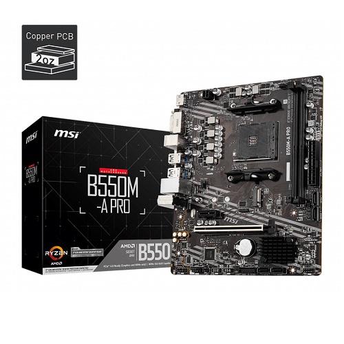 MSI B550M-A PRO Micro-ATX Motherboard — DDR4, AMD AM4