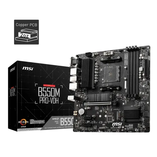 MSI B550M Pro-VDH Micro-ATX Motherboard — AMD AM4, DDR4