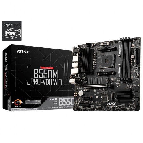 MSI B550M Pro-VDH Wi-Fi AMD Micro-ATX Motherboard — AM4