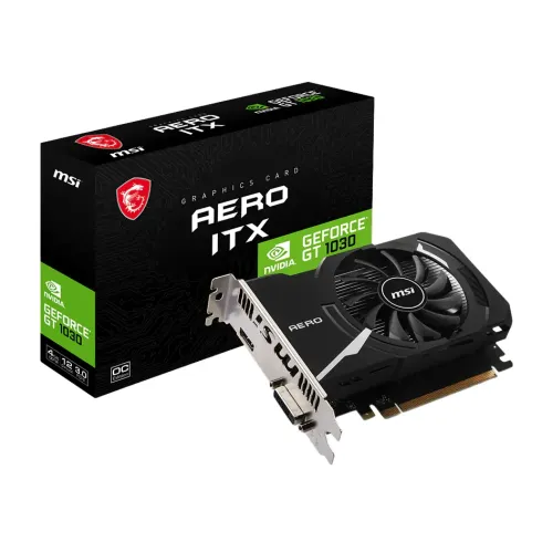 MSI GeForce GT 1030 AERO ITX OC Graphic Card — 4GB GDDR4