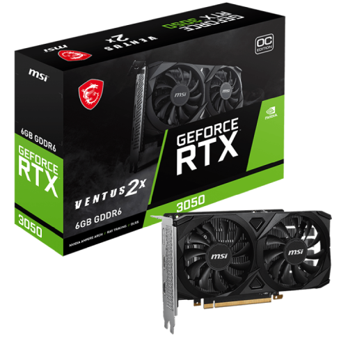 MSI GeForce RTX 3050 VENTUS 2X OC Graphics Card — 6G GDDR6