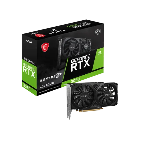 MSI GeForce RTX 3050 VENTUS 2X E OC Graphics Card — 6G GDDR6