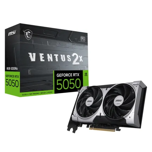 MSI GeForce RTX 5050 VENTUS 2X OC Graphics Card — 8G, 8GB GDDR6