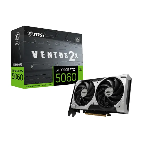 MSI GeForce RTX 5060 VENTUS 2X OC V1 Graphics Card — 8GB GDDR7