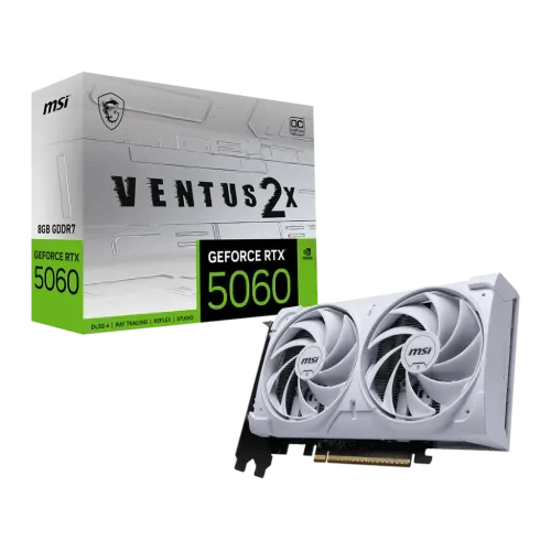 MSI GeForce RTX 5060 VENTUS 2X OC Graphics Card — 8GB GDDR7, White
