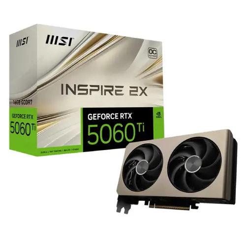 MSI GeForce RTX 5060 Ti 16G INSPIRE 2X OC Graphics Card — 16GB GDDR7