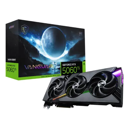 MSI GeForce RTX 5060 Ti 16G VANGUARD SOC Graphics Card — 16GB GDDR7