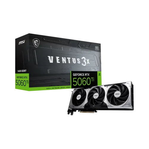 MSI GeForce RTX 5060 Ti 16G VENTUS 3X OC Graphics Card — 16GB, GDDR7