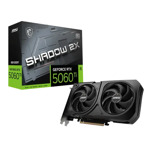 MSI GeForce RTX 5060 Ti 8G SHADOW 2X OC PLUS Graphics Card — 8GB GDDR7