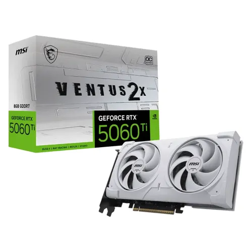 MSI GeForce RTX 5060 Ti VENTUS 2X OC WHITE PLUS Graphics Card — 8GB GDDR7
