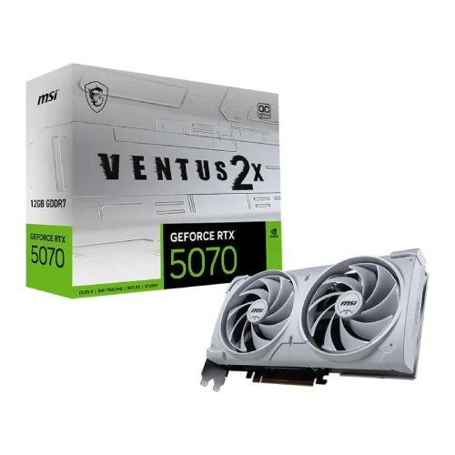MSI GeForce RTX 5070 Ventus 2X OC Graphics Card — 12GB GDDR7, White