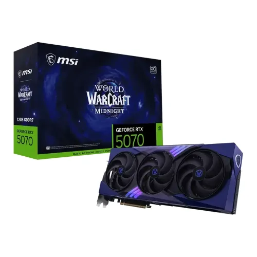 MSI GeForce RTX 5070 World of Warcraft MIDNIGHT VOID EDITION OC Graphics Card — 12G