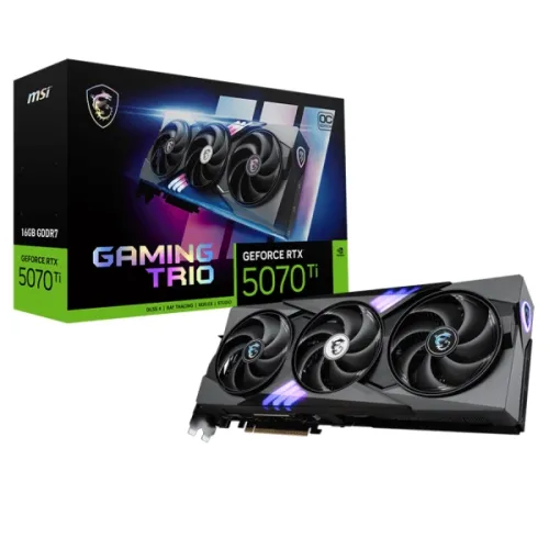 MSI GeForce RTX 5070 Ti GAMING TRIO OC PLUS Graphics Card — 16GB GDDR7