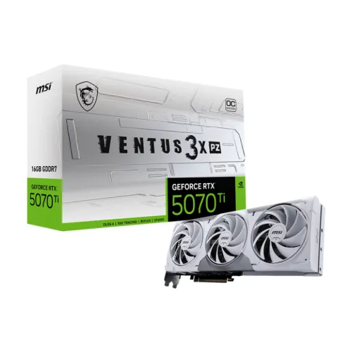 MSI GeForce RTX 5070 Ti 16G VENTUS 3X PZ OC Graphics Card — 16GB GDDR7